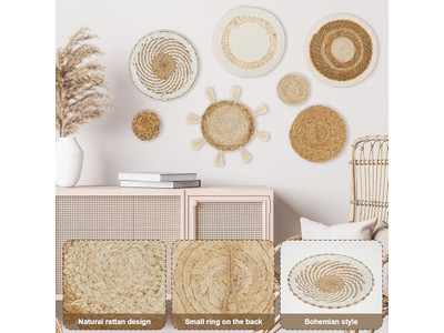 Decoração de Parede de Fazendinha Preta Boho Simples Cinza para Sala de Estar