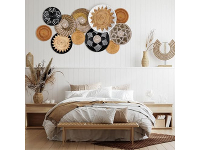 Decoração de Quarto Boho Parede para Sala Colorida Costeira