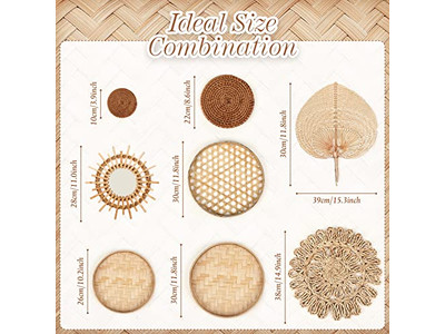 Decoração com Cestas de Parede com Decoração Azul de Bambu Arte Africana