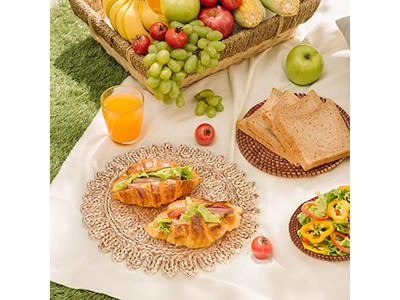 Decoração com Cestas de Parede com Decoração Azul de Bambu Arte Africana