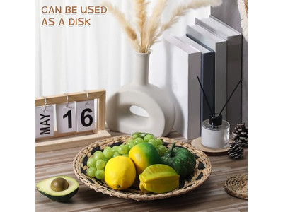 Cesta de Parede Tecida Conjunto de Decoração para Casa Boho Pendurada